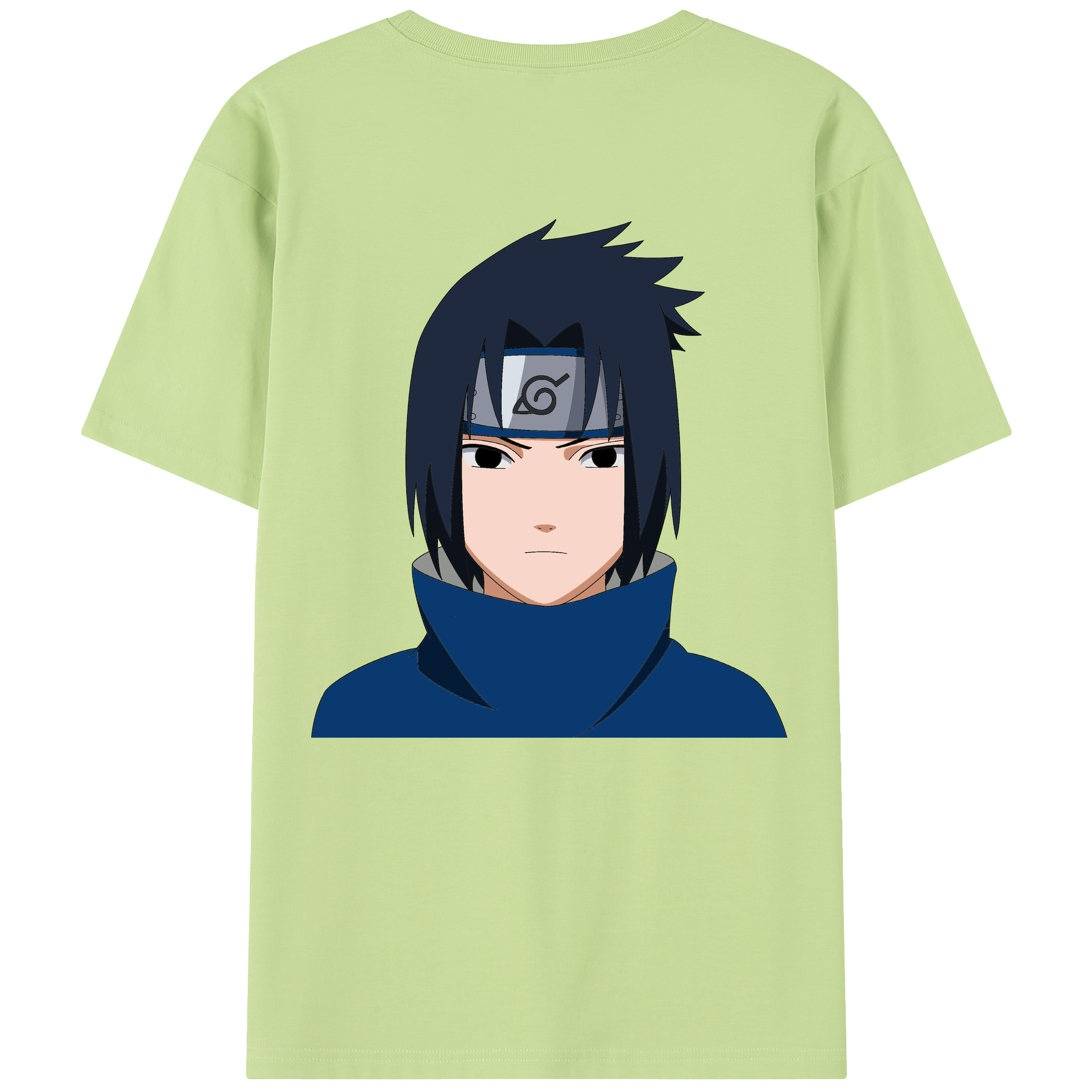 （画像用） NARUTO -ナルト- うちは サスケ Uchiha Sasuke 綿100％半袖Tシャツ（背面プリント）